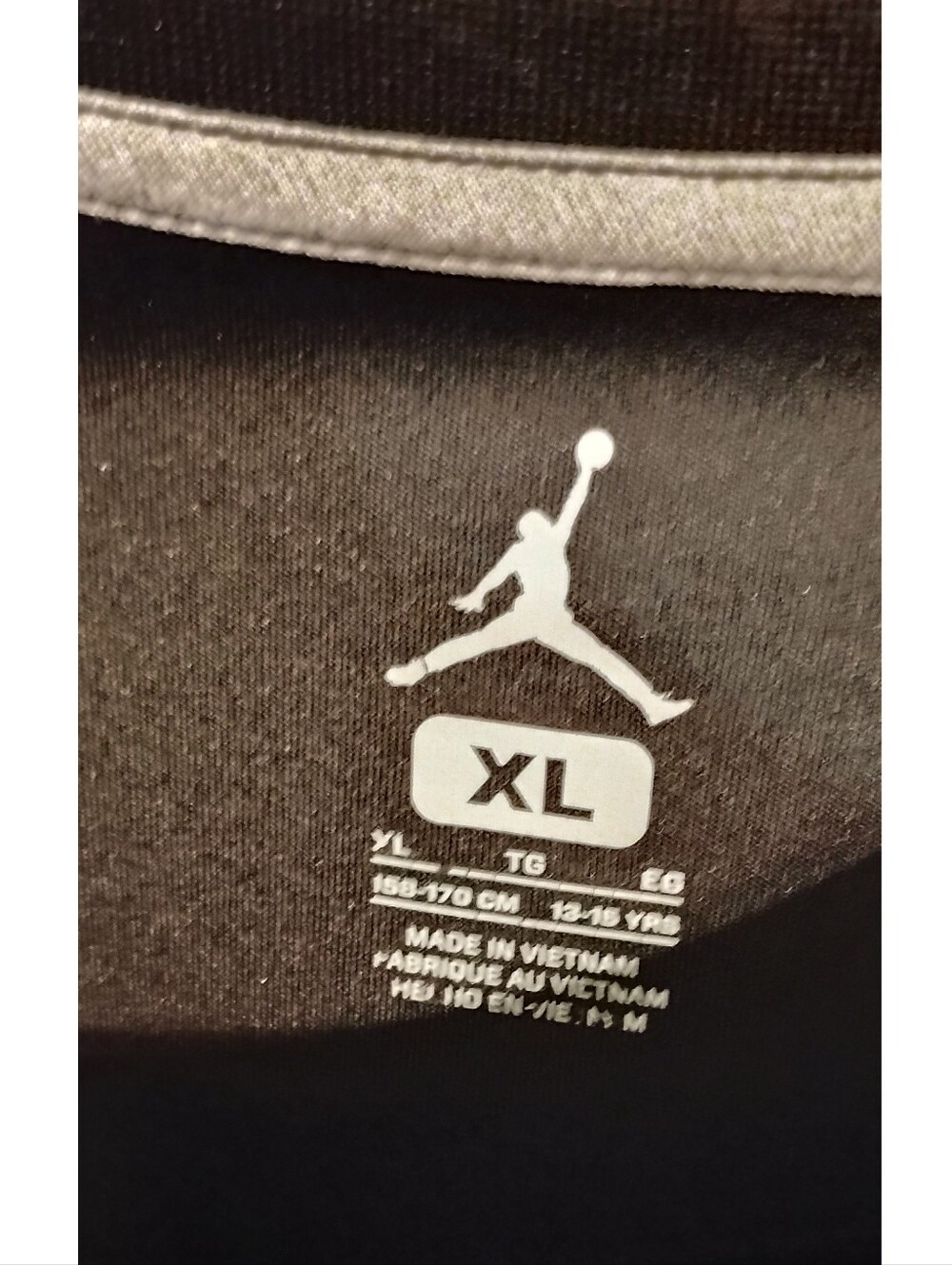 Jordan Youth XL Sunset Graphic T-Shirt - Black Short Sleeve Basketball Tee - Picture 3 of 4